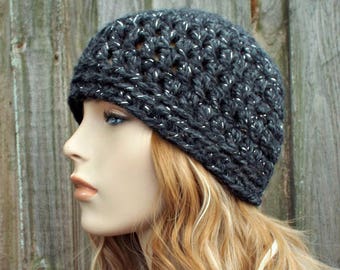 Chunky Crochet Hat, Womens Hat, Mens Hat, Winter Hat, Crochet Beanie, Crochet Cap, Constellation Charcoal Grey