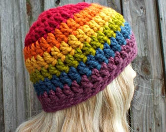 Lesbian Cotton Plain Clothing Mens Ladies Gay Pride Beanie//Hats Stripes