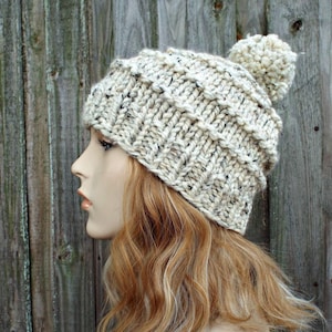 Berretto lavorato a mano, berretto lavorato a maglia spessa, cappello da donna, cappello da uomo, cappello invernale, berretto lavorato a maglia, berretto lavorato a maglia, cappello con pompon, berretto a strati