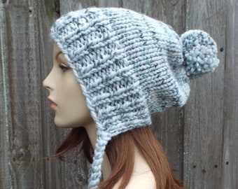 Slouchy mössa, Grov stickad mössa, Herrmössa, Dammössa, Stickad mössa, Stickad mössa, Pompom-mössa, Charlotte Slouchy mössa, Arktisk isblå