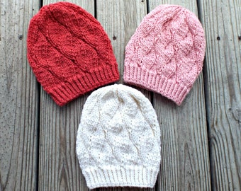 Knit Hat Pattern, Hat Knitting Pattern, Knitted Beanie Pattern, Womens Hat, Mens Hat, Winter Hat, Beanie Pattern Bulky Yarn, Cordelia Beanie