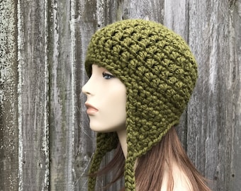 Plaid Tartan Wool Winter Trapper Hat 