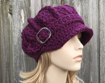 Newsboy Hat, Chunky Crochet Hat, Womens Hat, Winter Hat, Fall Fashion, Winter Accessories, Oversized Newsboy Cap, Clematis