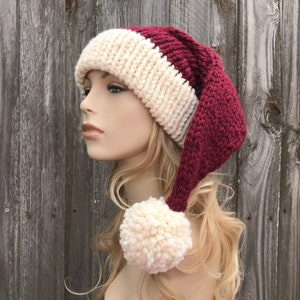 Weihnachtsmütze, gestrickte Weihnachtsmannmütze, Weihnachtsmannmütze, Weihnachtsmütze, Damenmützen, Herrenmütze, Wintermütze