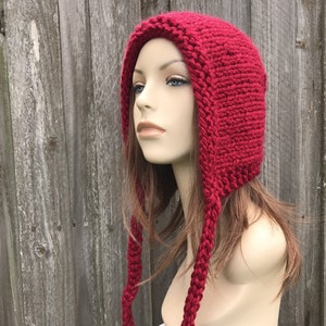 Red Riding Hood Halloween Costume Knit Hood Chunky Knit - Etsy