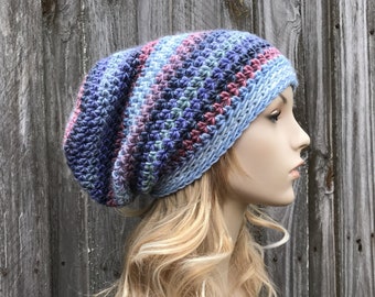 Boho Hat, Crochet Hat, Womens Hat, Slouchy Beanie, Slouchy Hat, Hipster Hat, Crochet Beanie, Crochet Cap, Winter Hat, Aquamarine