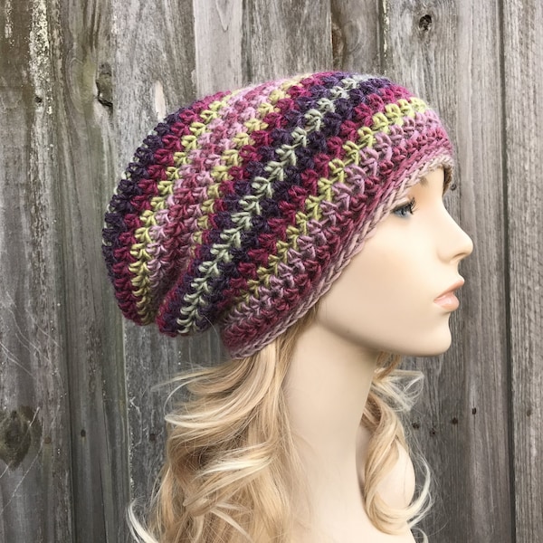 Easy Crochet Hat Pattern, Womens Hats, Slouchy Beanie Pattern, Hat Crochet Pattern, Winter Hats Pattern, Boho hat, Slouchy Hat, Leighton