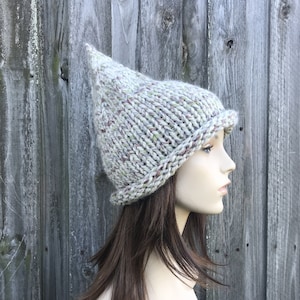 Witch Hat, Wizard Hat, Halloween Costume, Gnome Hat, Elf Hat, Chunky Knit Hat, Womens Hat, Winter Hat, Mens Hat, Fall Fashion, Fern