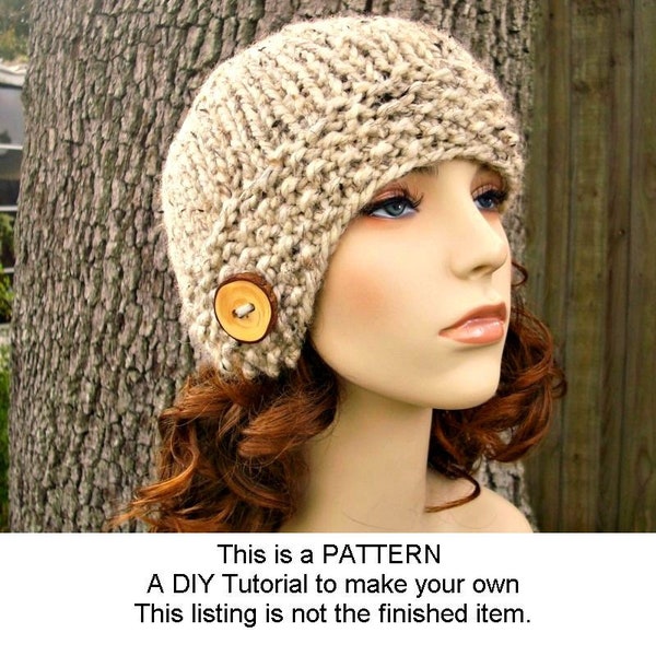 Instant Download Knitting Pattern - Womens Hat Pattern - Knit Hat Pattern Chunky Cloche Hat - Womens Cloche Pattern - Womens Accessories