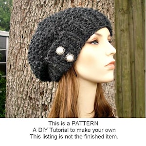 Instant Download Knitting Pattern - Knit Hat Knitting Pattern - Knit Hat Pattern for Seed Beret Hat - Womens Hat - Womens Accessories