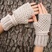 Angie Polizzi reviewed Crocheted Fingerless Gloves Mittens - Fingerless Gloves in Cream Linen - Winter Accessories Womens Accessories