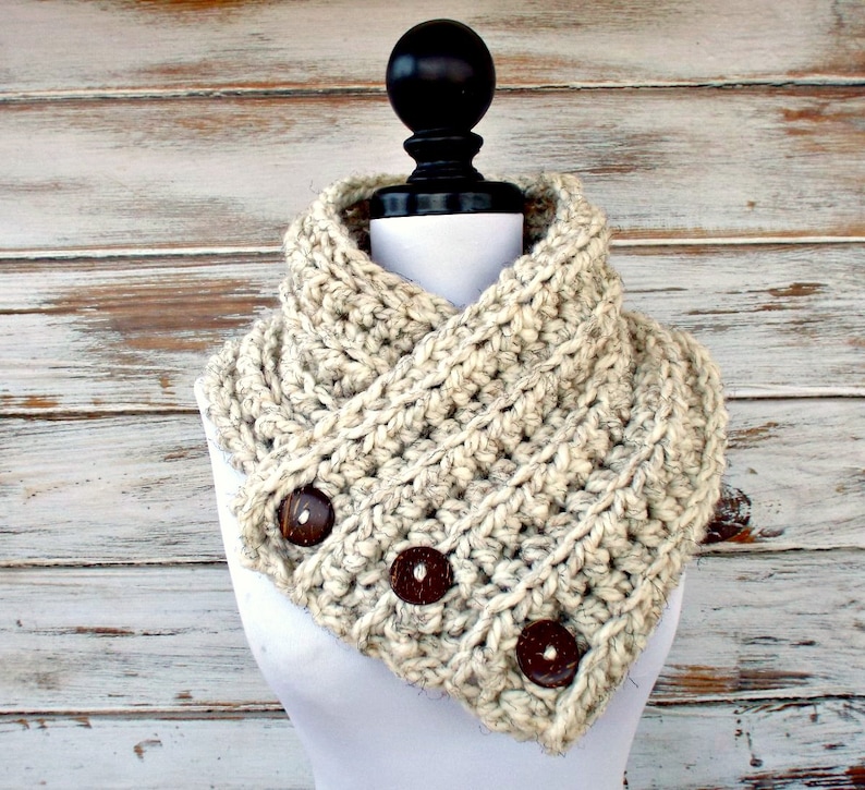 Crochet Cowl Pattern Crochet Pattern Chunky Scarf Thick Cowl Scarf Ribbed Cowl Pattern Ribbed Scarf Pattern Wellington image 2