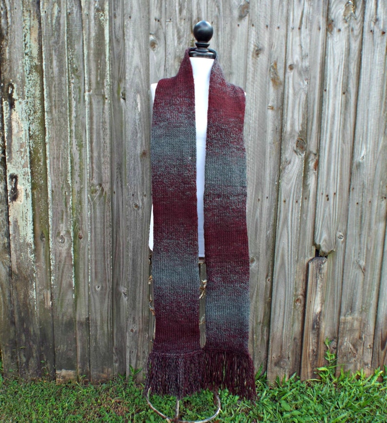 Knit Scarf, Womens Scarf, Mens Scarf, Oversized Scarf, Winter Scarf, Double Knit Scarf With Fringe image 7