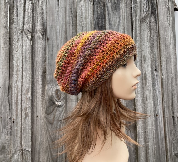 Boho Hat, Crochet Hat, Womens Hat, Beach Hat, Slouchy Hat 