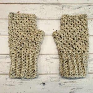 Fingerless Gloves, Fingerless Mitts, Fingerless Mittens, Crochet Gloves, Handwarmers, Hand Warmers, Winter Gloves, Texting Gloves, Oatmeal