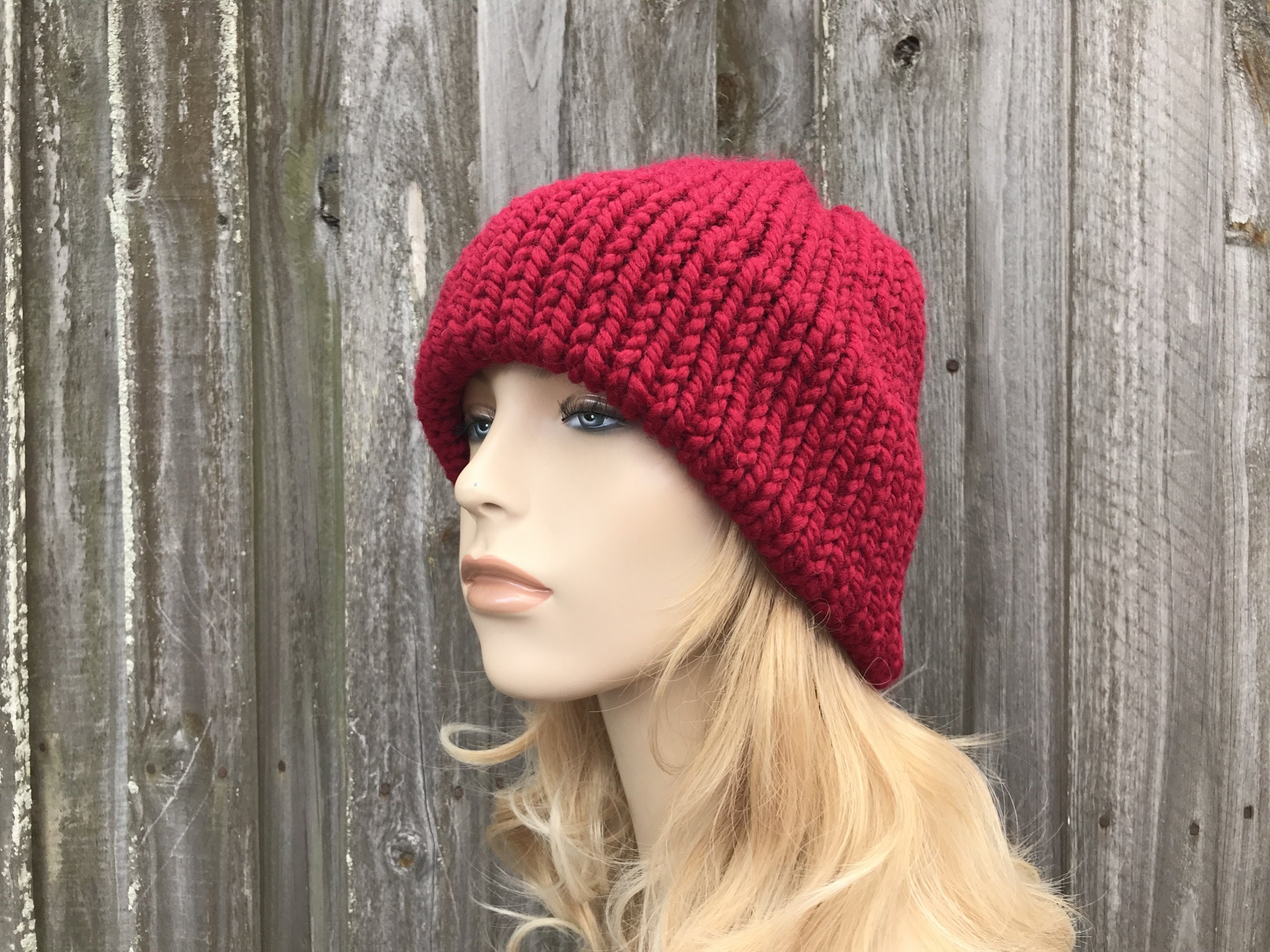 Chunky Knit Hat Pattern, Hat Knitting Pattern, Knitting