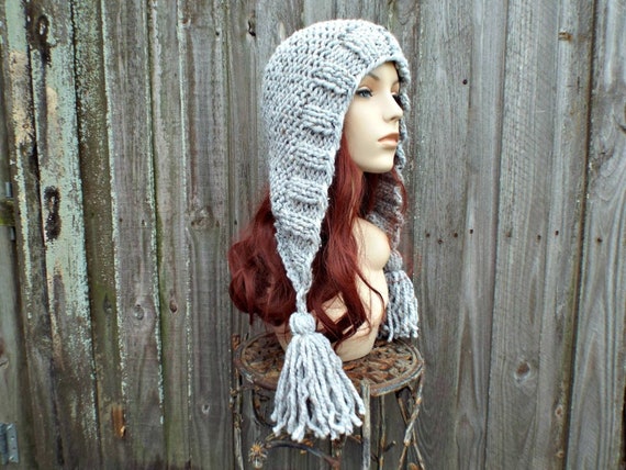 Knit Hat Pattern, Tassel Hat Knitting Pattern, Knit Hood Pattern, Chunky Knit  Hat, Womens Hat, Winter Hat, Knit Beanie, Ear Flap Hat 