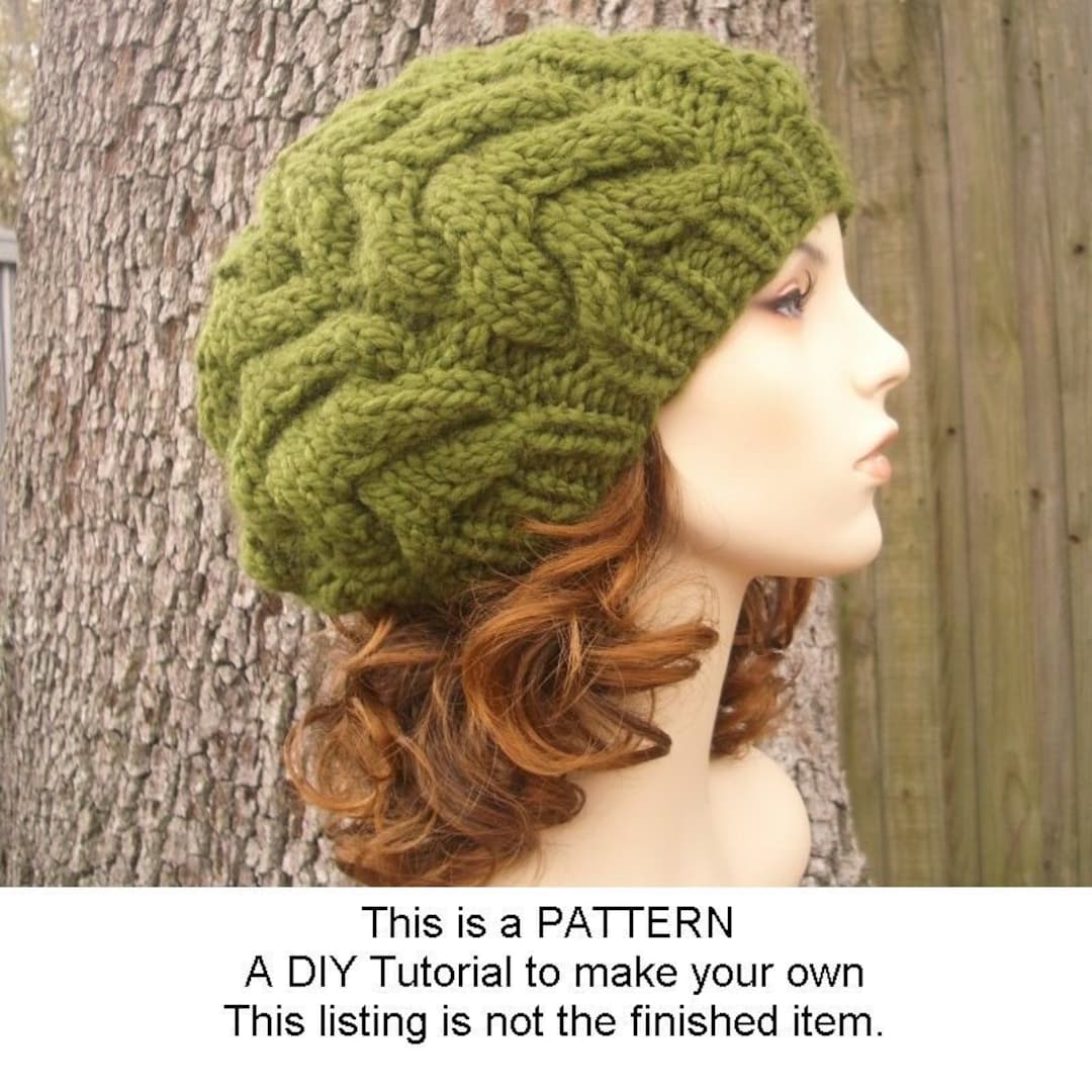 Cable Knit Hat, Easy Knitting Patterns for Hats, Knitted Hat Pattern ...