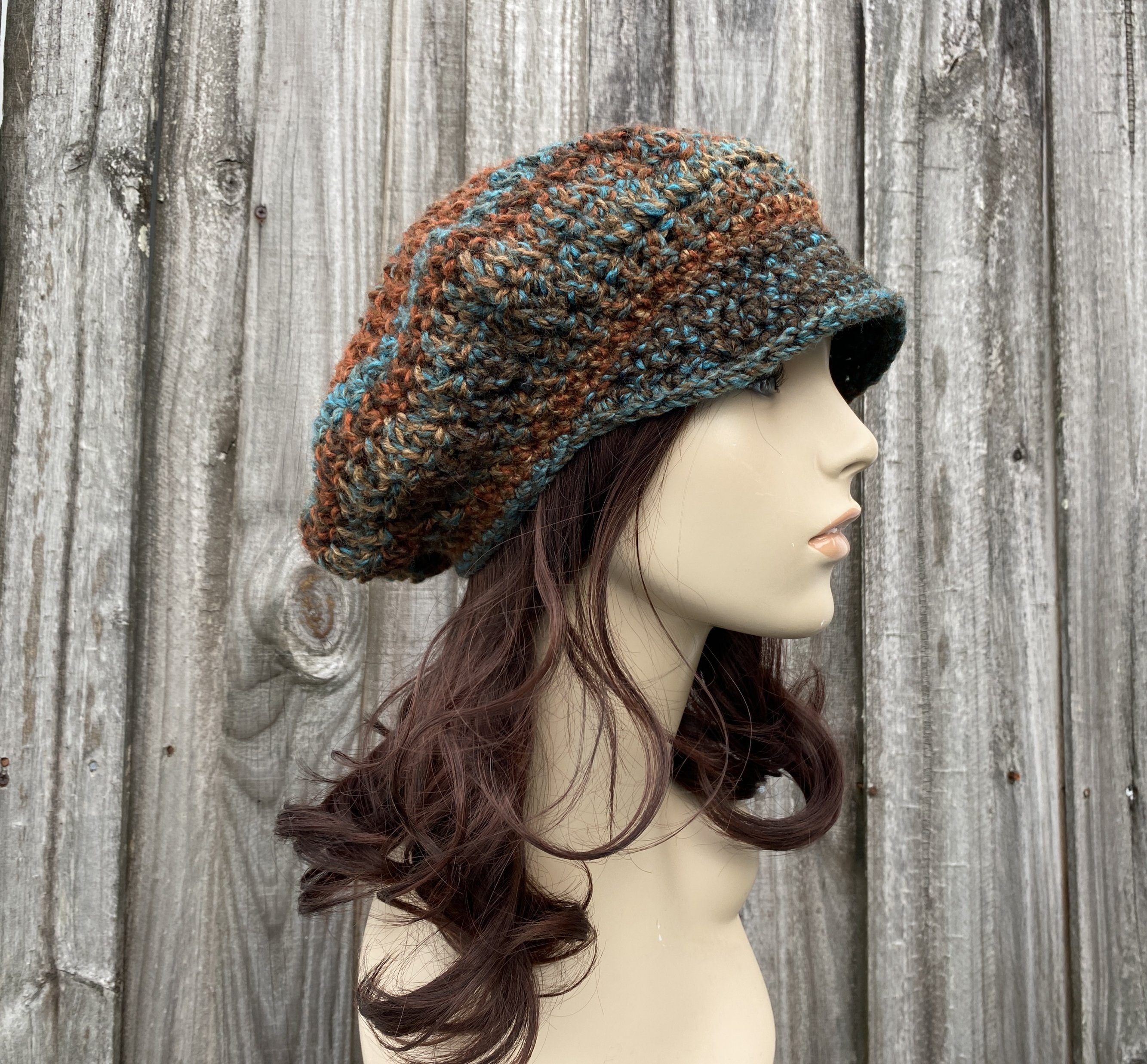 5443 Knit Newsboy Cap Crochet Beret Hats For Women Men Classic Painter Crochet Newsboy Beret, Peaked Beret Hat ,brimmed Hat Adult  main image 4