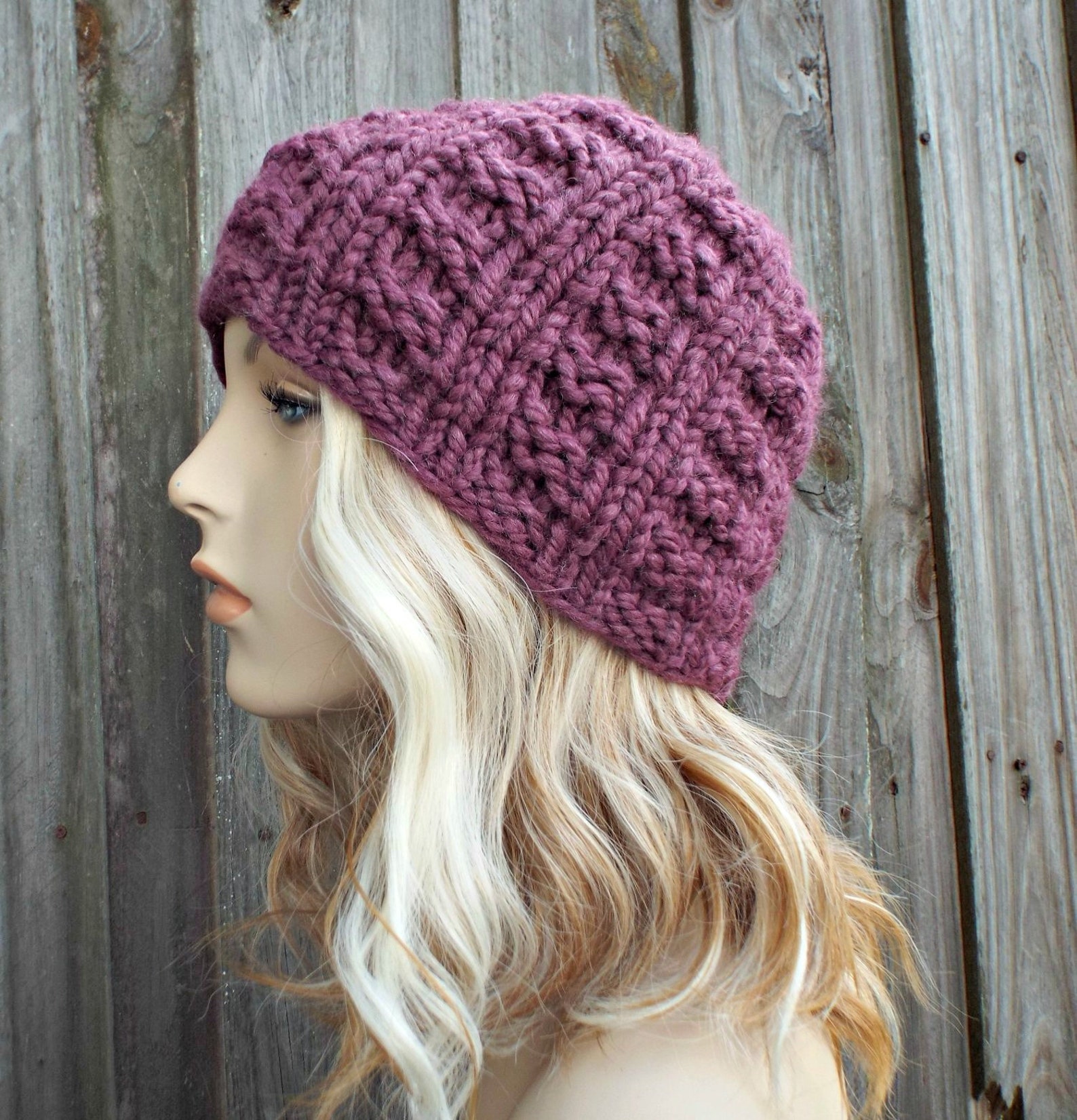 Chunky Knitted Hat Pattern Hat Knitting Pattern Knitted Etsy