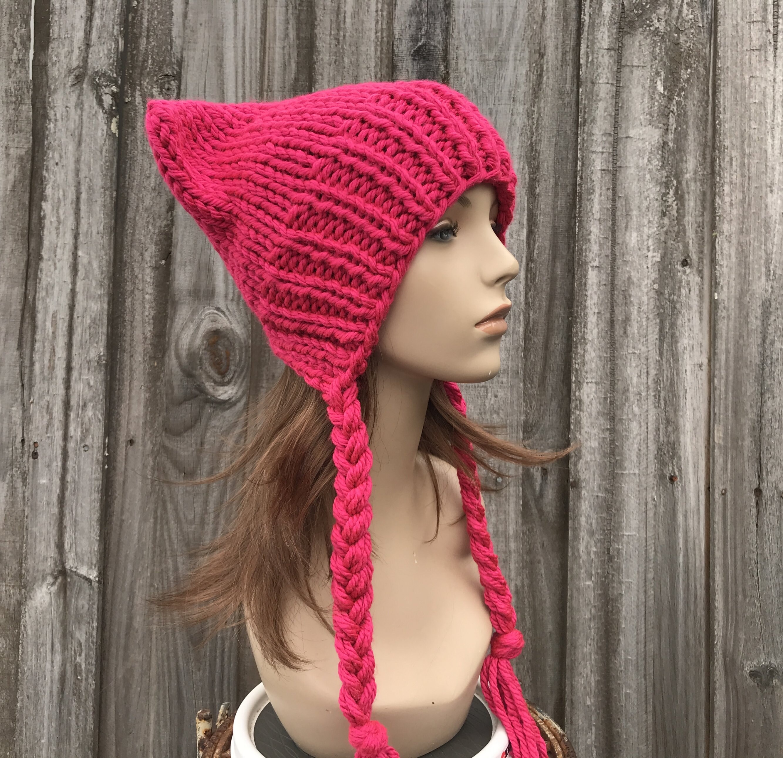 Knit Cat Hat, Chunky Knit Hat, Womens Hat, Mens Hat, Winter Hat, Ear Flap Cat Hat, Knit Beanie, Knit Cap, Hot Pink Cat Beanie - Etsy Knit Cat Hat, Chunky Knit Hat, Womens Hat, Mens Hat, Winter Hat, Ear Flap Cat Hat, Knit Beanie, Knit Cap, Hot Pink Cat Beanie - Etsy