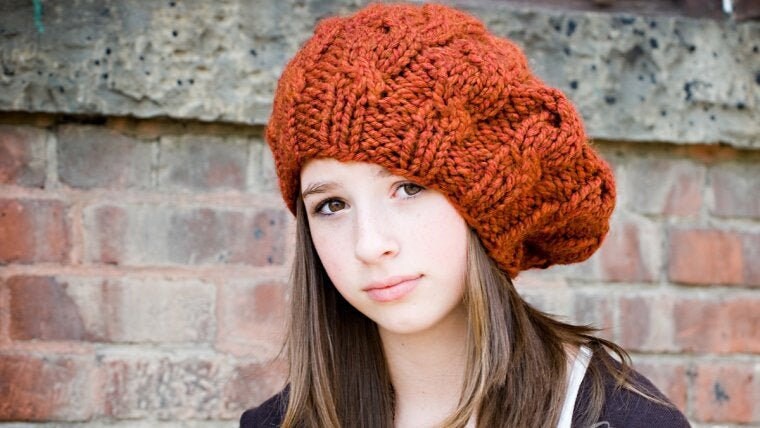 Knitted Hat Pattern Cable Beret Hat Knitting Pattern Tutorial - Insta…
