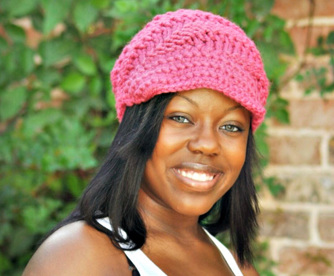 Chunky Knit Hat With Brim, Womens Hat, Mens Hat, Winter Hat, Knit Beanie, Knit Cap, Newsboy Hat, Newsboy Cap, Swirl Beanie, Raspberry Pink - Etsy Chunky Knit Hat With Brim, Womens Hat, Mens Hat, Winter Hat, Knit Beanie, Knit Cap, Newsboy Hat, Newsboy Cap, Swirl Beanie, Raspberry Pink - Etsy