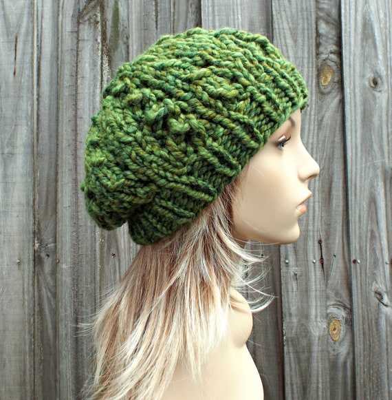 Instant Download Chunky Lace Beanie Knitting Pattern - Knit