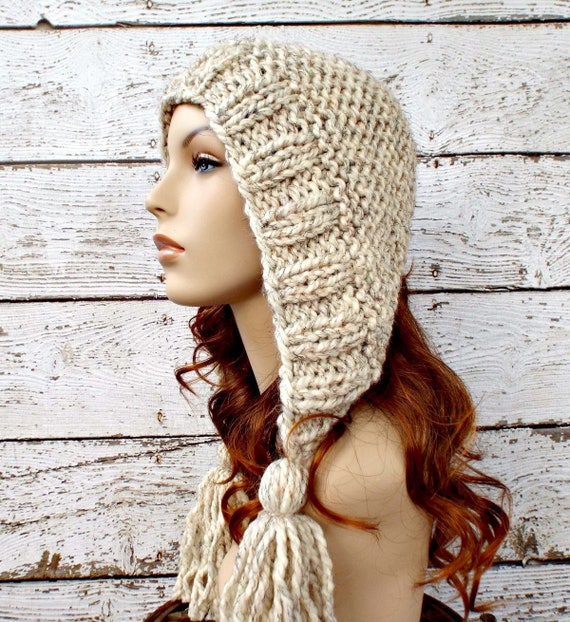 Winter hat with tassels sale