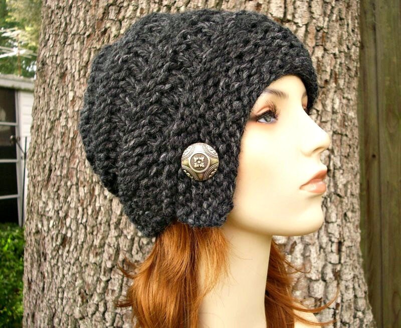 Cloche Hat, Chunky Knit Hat, Womens Hat, Winter Hat, Knit
