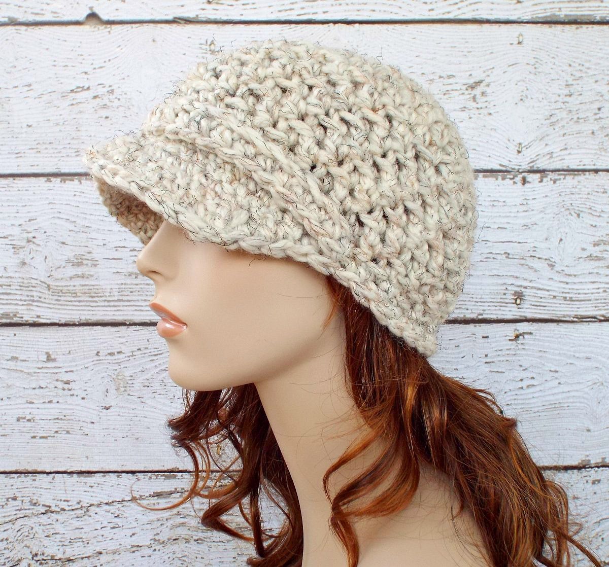 Crochet Hat With Brim for Women or Men Womens Hat Mens Hat | Etsy