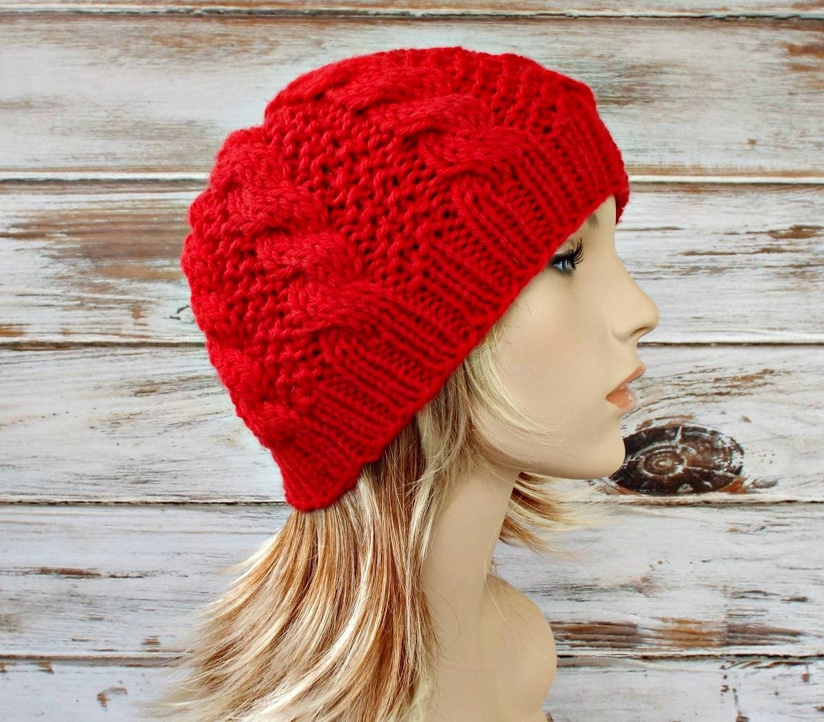[Awesomeneeds]Handicraft Knit Bold Hat_Red★NEW AWESOME NEEDS