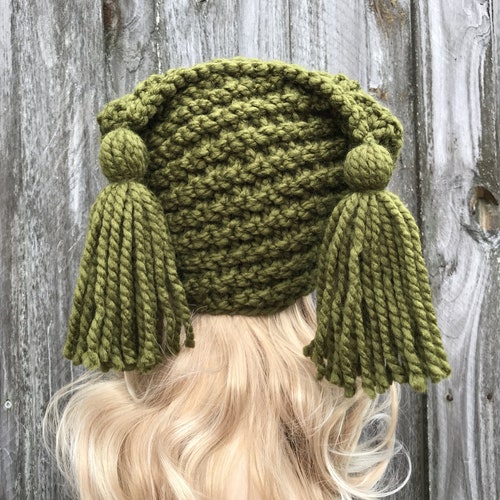 Modello per cappello a maglia grossa, modello per cappello a maglia, cappello da donna, cappello da uomo, modello per cappello invernale, tutorial di maglia facile, cappello con nappa a spirale per coda di cavallo