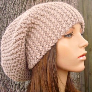 Chunky Knit Hat, Womens Hat, Mens Hat, Winter Hat, Knit Beanie, Knit Cap, Oversized Hat, Slouchy Hat, Slouchy Beanie, Mushroom