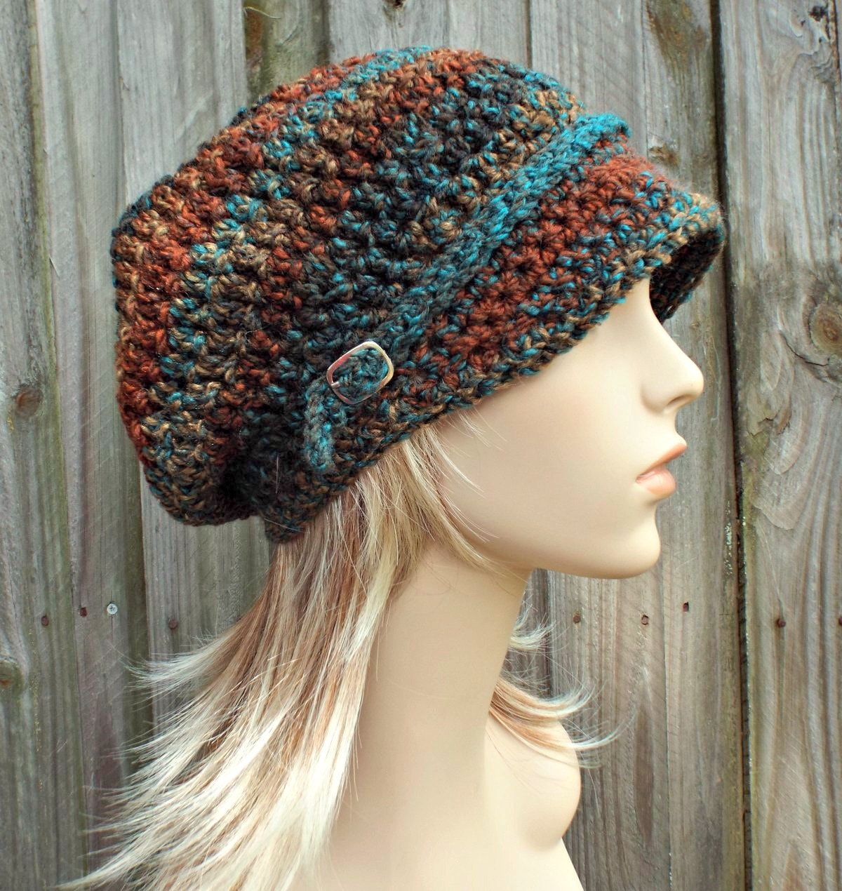Newsboy Cap, Crochet Hat, Womens Hat, Winter Hat, Newsboy