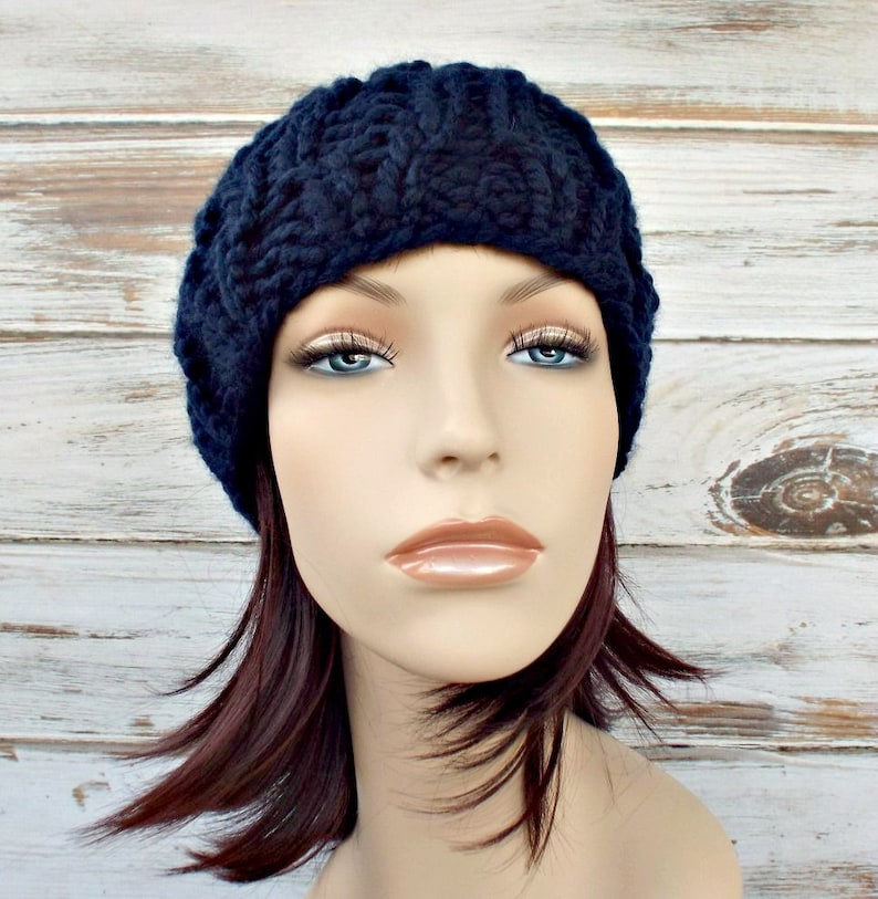 Cable Knit Hat Chunky Knit Hat Mens Hat Womens Hat Winter Etsy