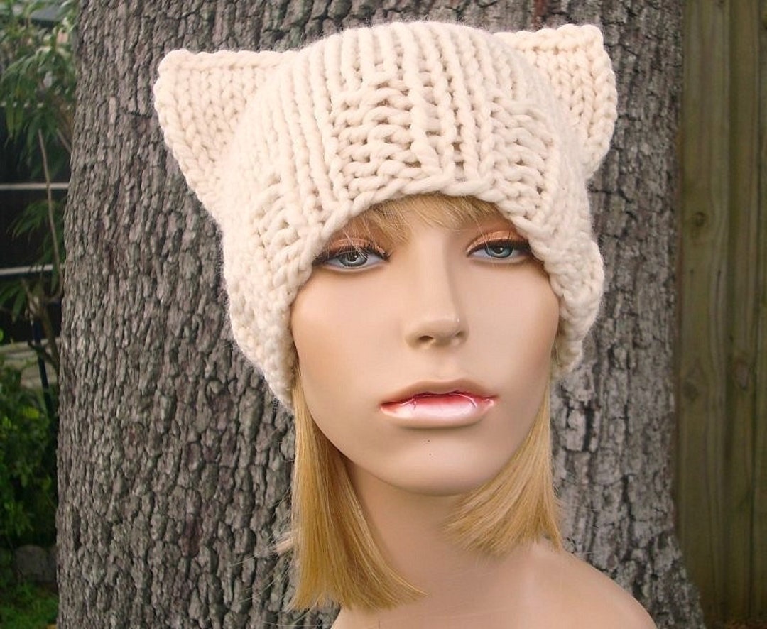 Chunky Knit Hat, Womens Hat, Mens Hat, Winter Hat, Cat Hat Chunky Knit Hat, Womens Hat, Mens Hat, Winter Hat, Cat Hat