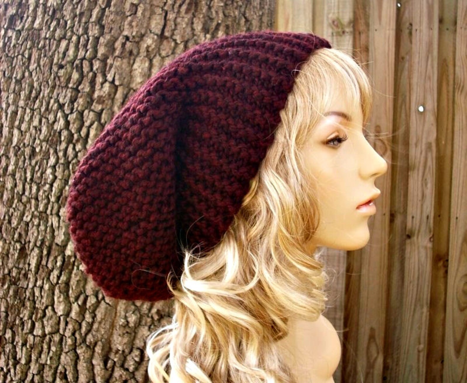 Oversized Knit Hat Mens Hat Womens Hat Winter Hat Slouchy Etsy