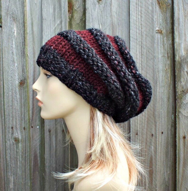 Slouchy Beanie Hat Oversized Hat Knit Hat Womens Hat Winter Etsy