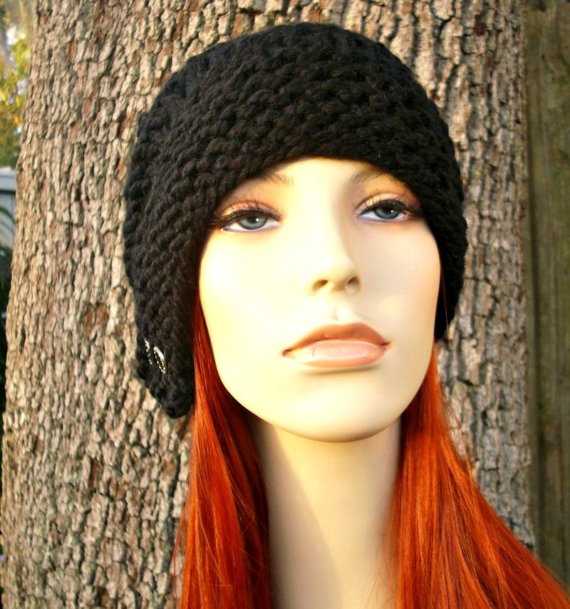 Black Cloche Hat, Chunky Knit Hat, Womens Hat, Mens Hat, Winter Hat, Knit Beanie, Knit Cap, Knit Cloche, Hybrid Swirl Cloche Beanie - Etsy Black Cloche Hat, Chunky Knit Hat, Womens Hat, Mens Hat, Winter Hat, Knit Beanie, Knit Cap, Knit Cloche, Hybrid Swirl Cloche Beanie - Etsy