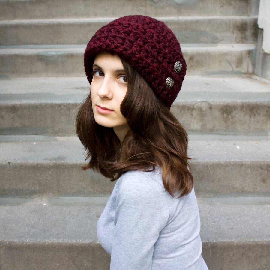 Womens GATSBY 1920s Winter Wool Cap Beret Beanie Cloche Bucket Hat A299