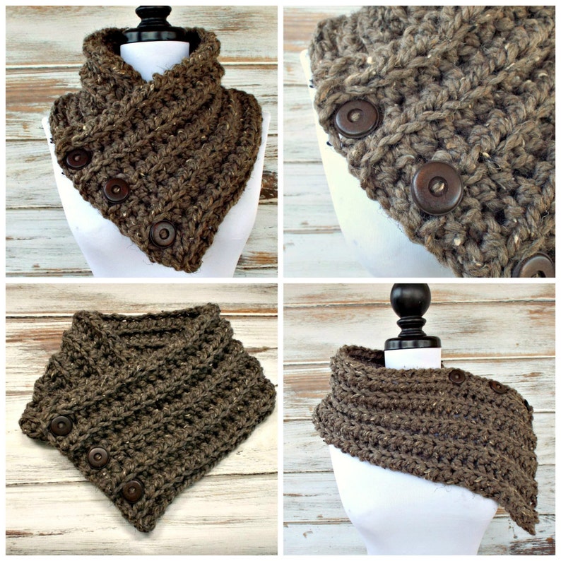 Crochet Cowl Pattern Crochet Pattern Chunky Scarf Thick Cowl Scarf Ribbed Cowl Pattern Ribbed Scarf Pattern Wellington image 5