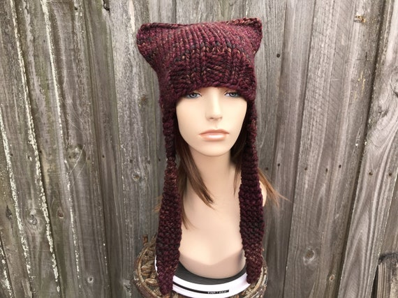 Ear Flap Hat, Chunky Knit Hat, Women Hat, Mens Hat, Winter Hat, Knit Beanie, Knit Cap, Earflap Hat, Cat Ear Hat, Cat Hat, Burgundy - Etsy Ear Flap Hat, Chunky Knit Hat, Women Hat, Mens Hat, Winter Hat, Knit Beanie, Knit Cap, Earflap Hat, Cat Ear Hat, Cat Hat, Burgundy - Etsy