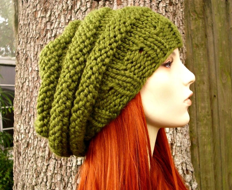 Knitted Caps Pattern Chunky Knit Hat Pattern, Knit Beret Pattern, Hat Knitting Tutorial ...