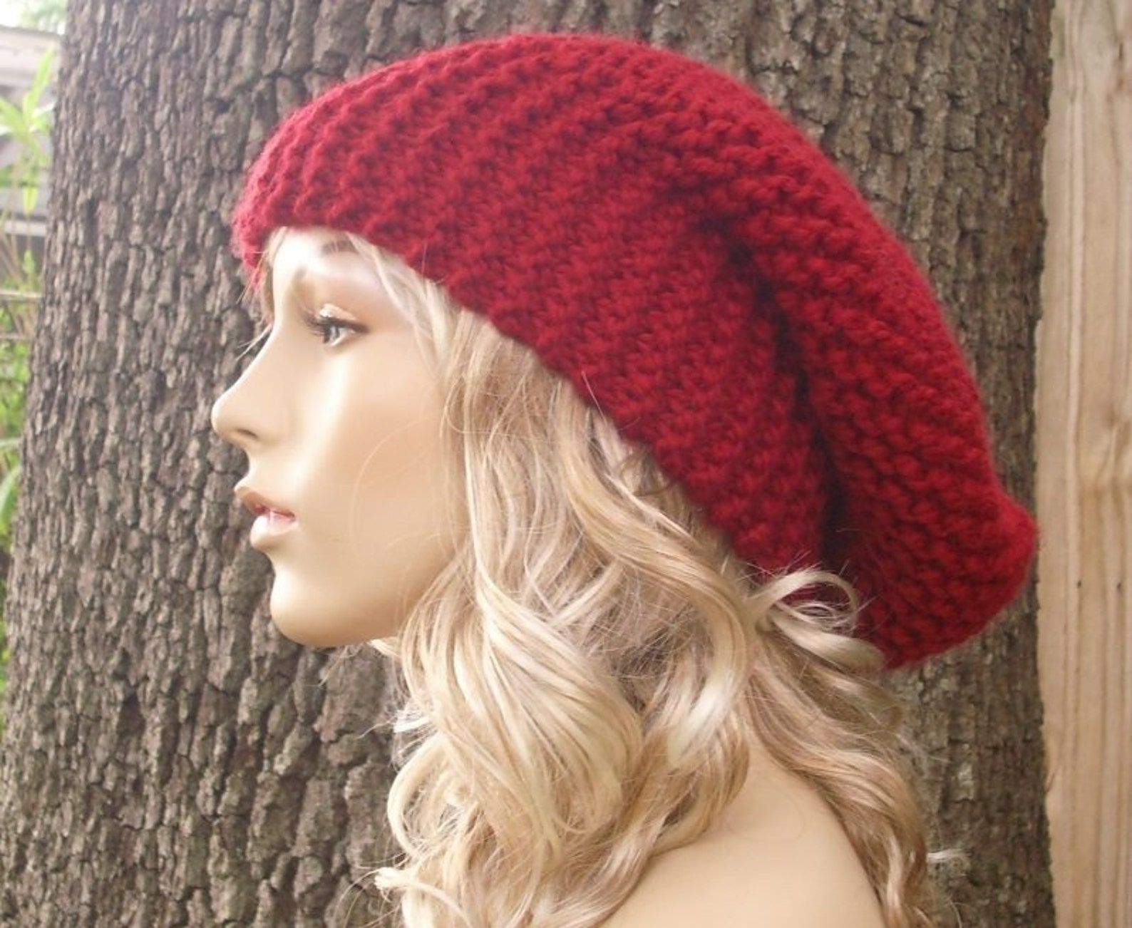 Oversized Slouchy Beanie Chunky Knit Hat Mens Hat Womens Etsy