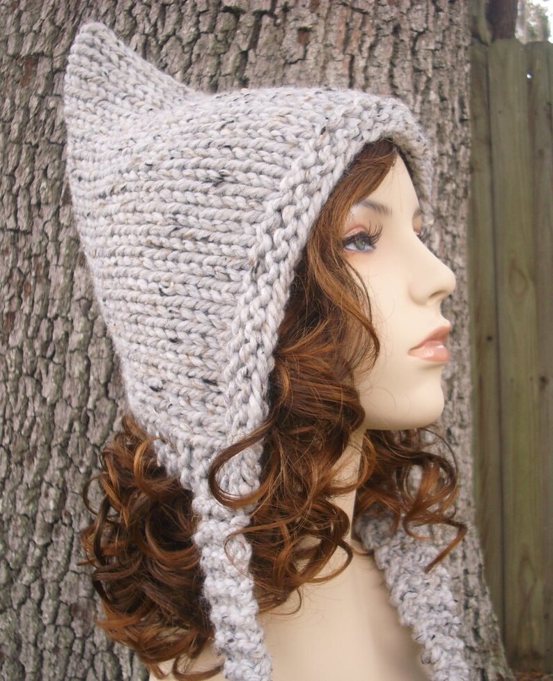 Adult Pixie Hat Knit Chunky Knit Hat Womens Hat Etsy