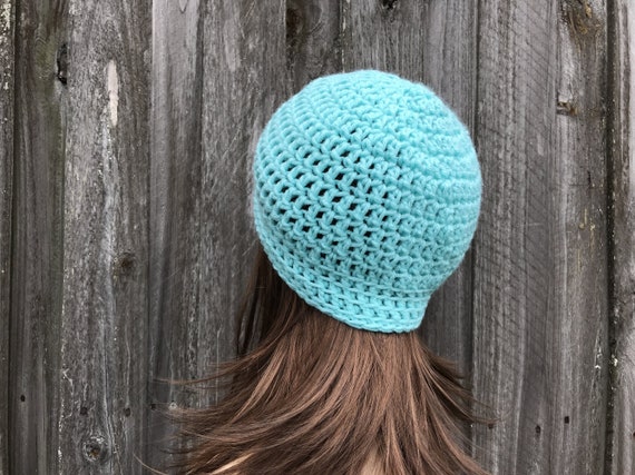Summer Beanie, Beach Hat, Sun Hat, Fitted Beanie Skullcap, Crochet
