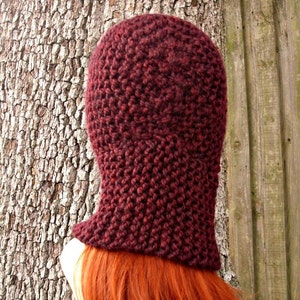 Balaclava Hat, Chunky Knit Hat, Knit Cowl, Hooded Cowl, Womens Hat ...