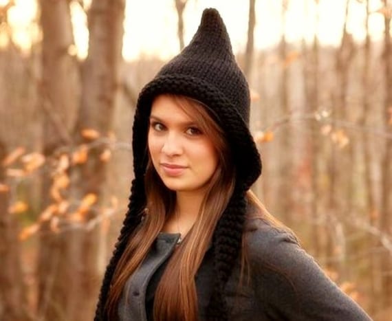 Witch Hat Womens Hats Black Pixie Hat 