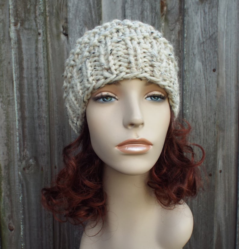 READY TO SHIP Tsunami Beanie Wheat Beanie Chunky Knit Hat Womens Hat Wheat Mens Hat Wheat Spiral Texture Beanie Wheat Hat Wheat Beanie